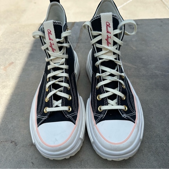 Converse Run Star Legacy CX Platform Gold Chain Heart High Top W 9.5 / M 8 VGUC - Picture 5 of 13